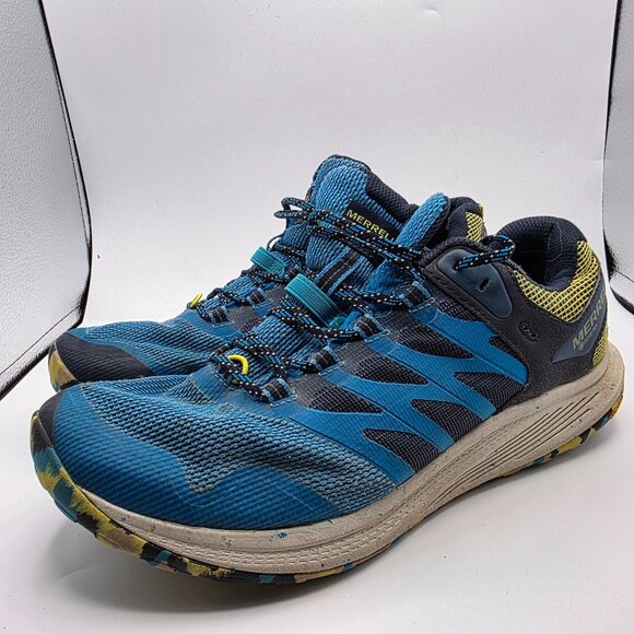 Merrell Nova 3 GTX Gore Tex Vibram Mens Size 11.5W Wide Blue Shoes Athletic - Picture 4 of 13